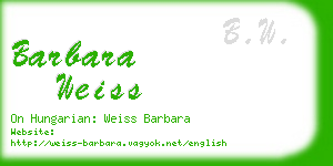 barbara weiss business card